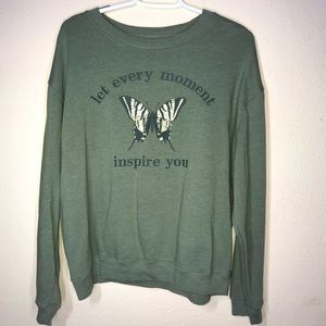 Inspirational Butterfly Long-Sleeved Sweatshirt